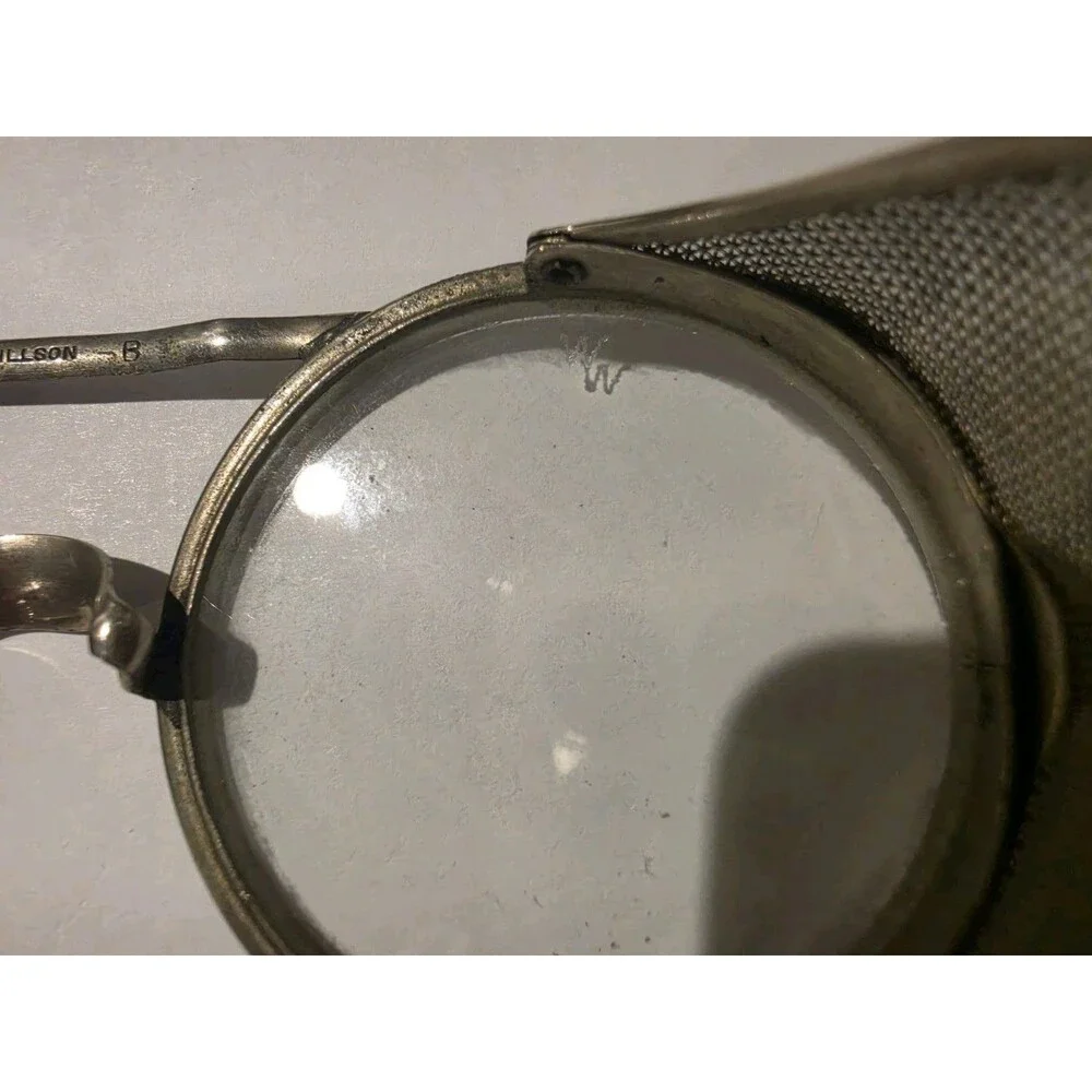 WILLSON B Safety Glasses Round Clear Lenses Metal Mesh Side Shields Vintage
